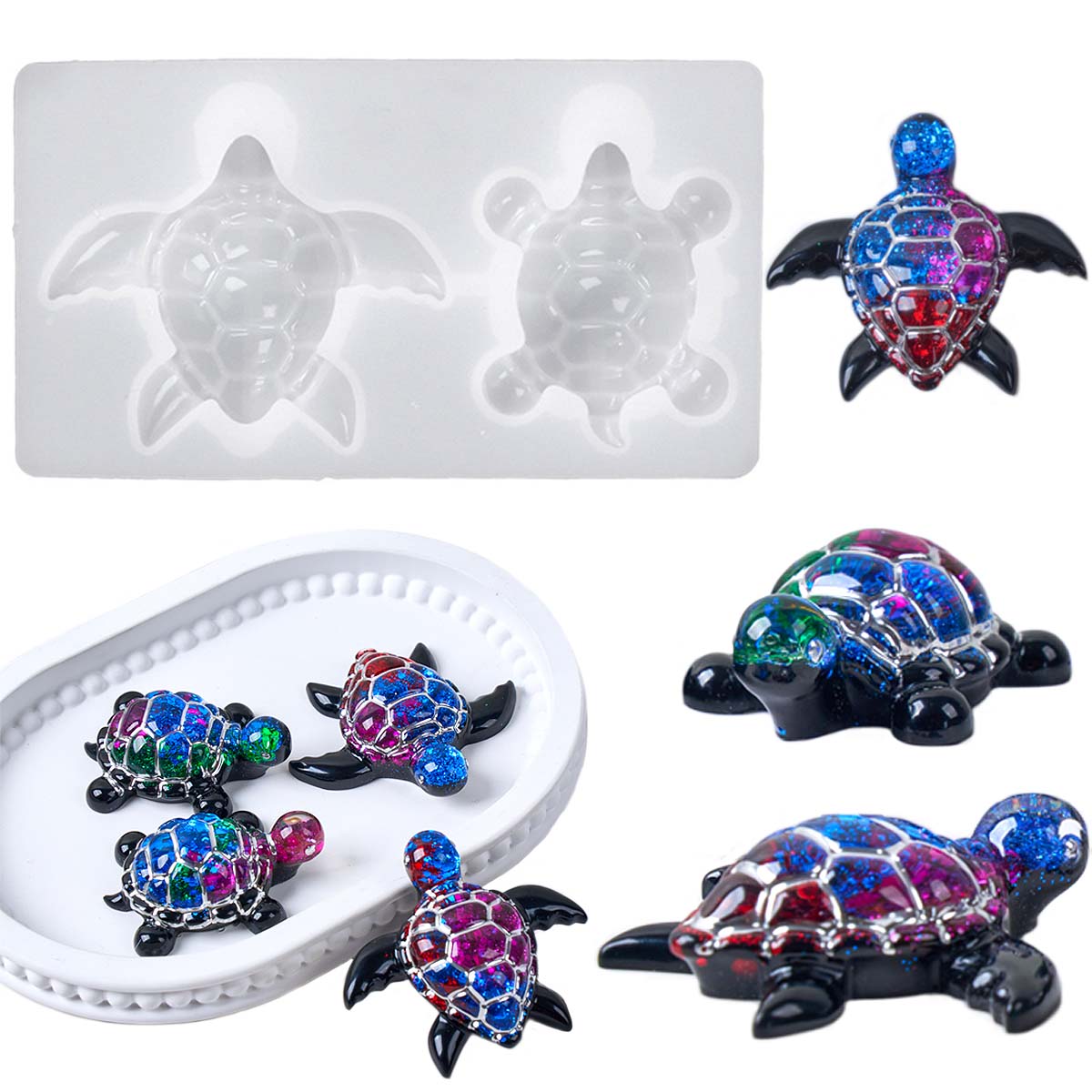 3D ウミガメキーホルダーシリコーン型 DIY 海洋テーマ動 - Jewelry Making Mold のレビューと価格
