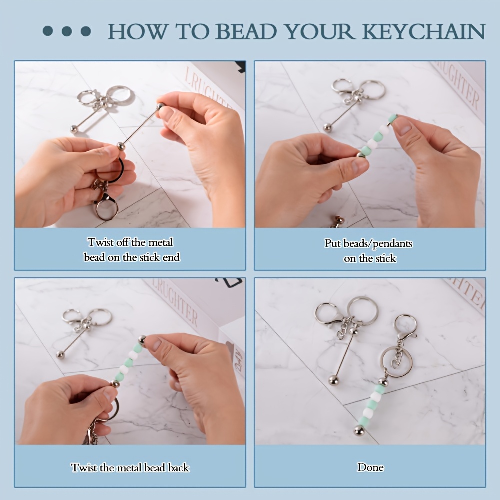 10 個 DIY ユニークなブランクビーズキーホルダー作成キ - Jewelry Making Degree のレビューと価格