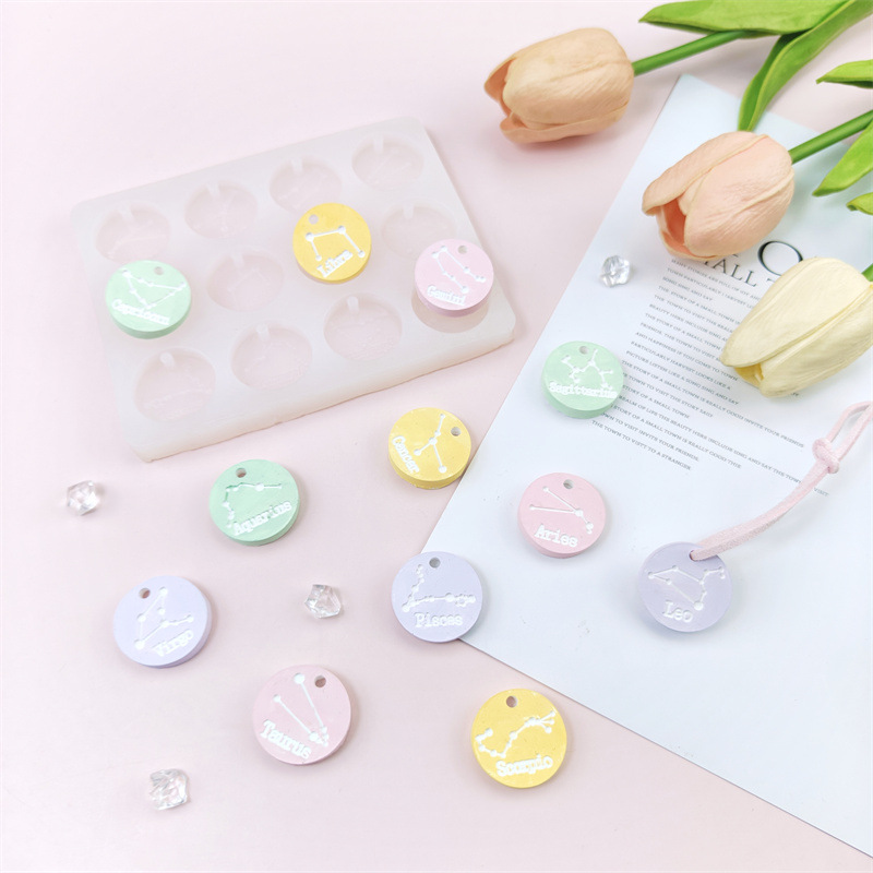 12 穴星座ペンダント型 DIY ジュエリーイヤリングネック - Jewelry Making Mold のレビューと価格