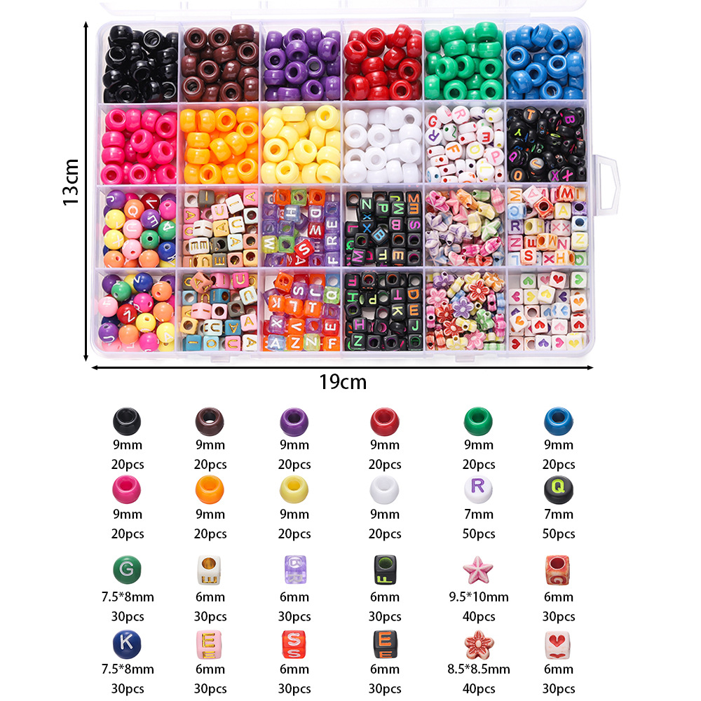 1箱 カラフルアクリルポニービーズ スクエアレタークレイスペ - Jewelry Making Degree のレビューと価格