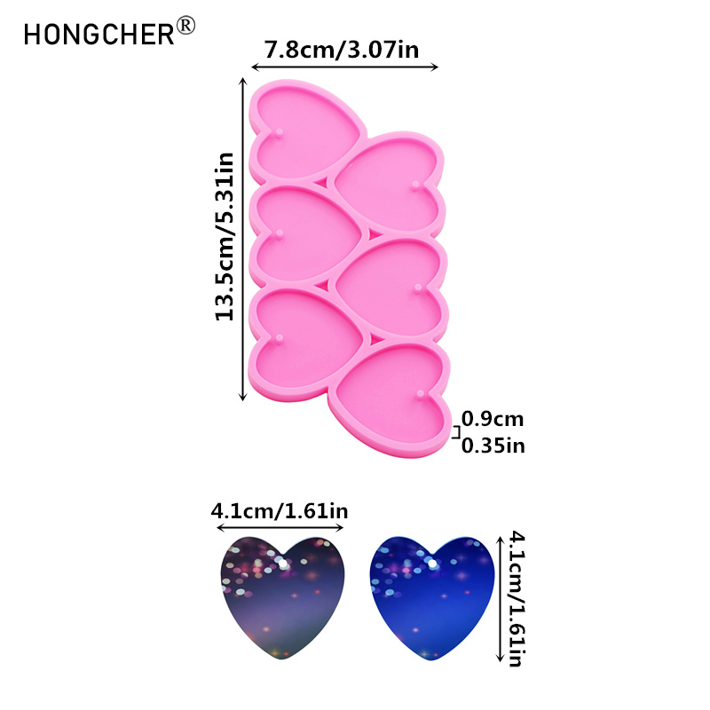 光沢のあるミラーラブエポキシ樹脂シリコンモールド DIY イ - Jewelry Making Mold のレビューと価格
