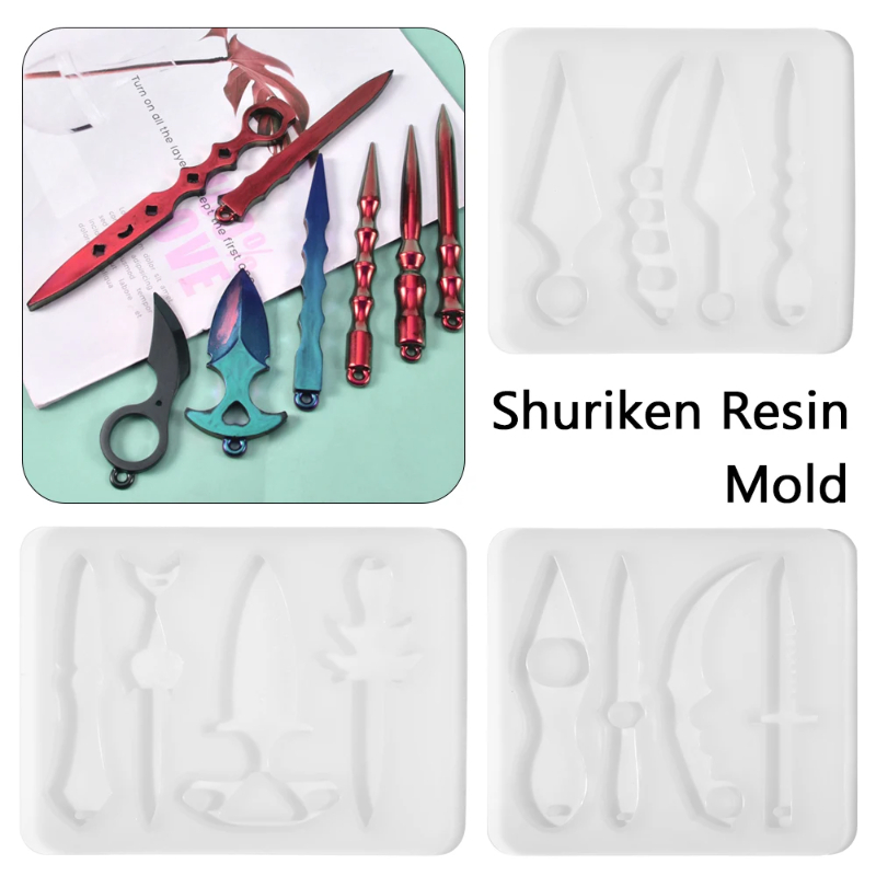 手裏剣忍者スターシリコンモールド樹脂キーホルダーペンダントエ - Jewelry Making Techniques のレビューと価格